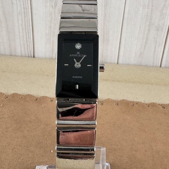 Vintage Anne Klein Diamond Watch 6.5 inch Bracelet Mineral Crystal main image 5